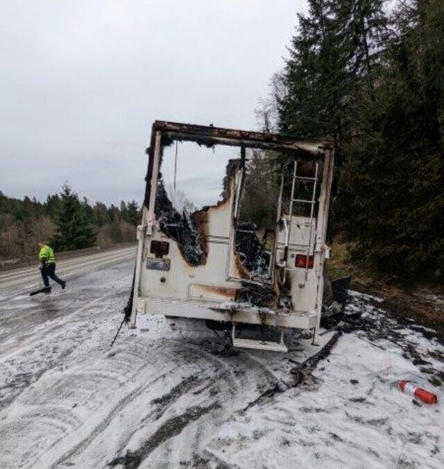 Burnt Up Truck  and Camper Recovery