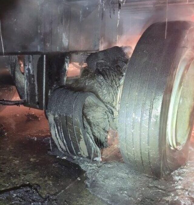 Tire Fire Trailer Recovery